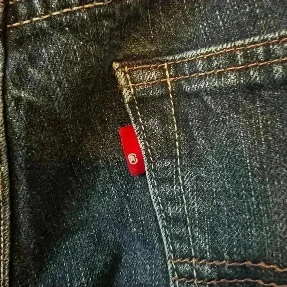 LEVI LEVIS 559 RELAXED STRAIGHT MEN'S JEANS SIZE 33 X 32 RED BLANK TAB - Picture 4 of 6